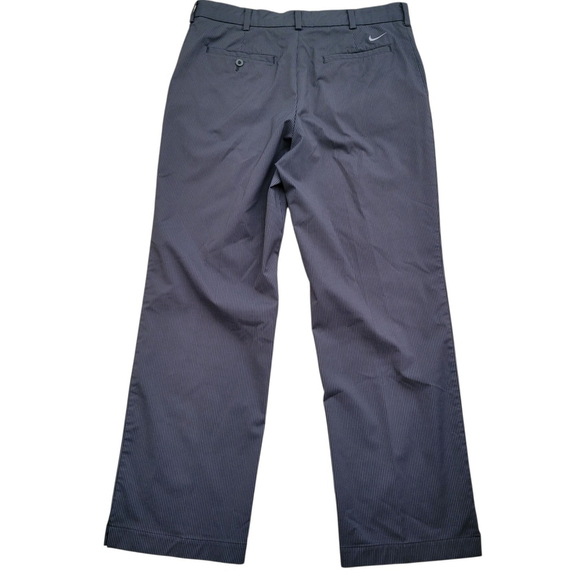 Nike Dri-FIT Men's Flat Front Polyester Blend Navy Golf Pants Size 34/30 - Picture 3 of 6